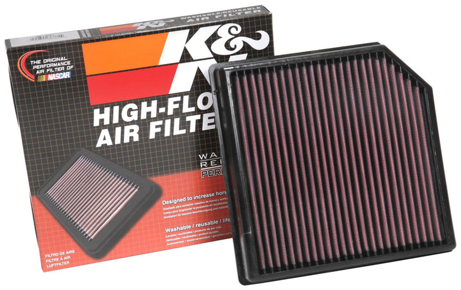K&N Engine Air Filter: Replacement Car Air Filter, Washable, Clean Every 75,000 Miles, Reusable, Premium: Compatible with 2018-2019 VOLVO (XC40), 33-3127