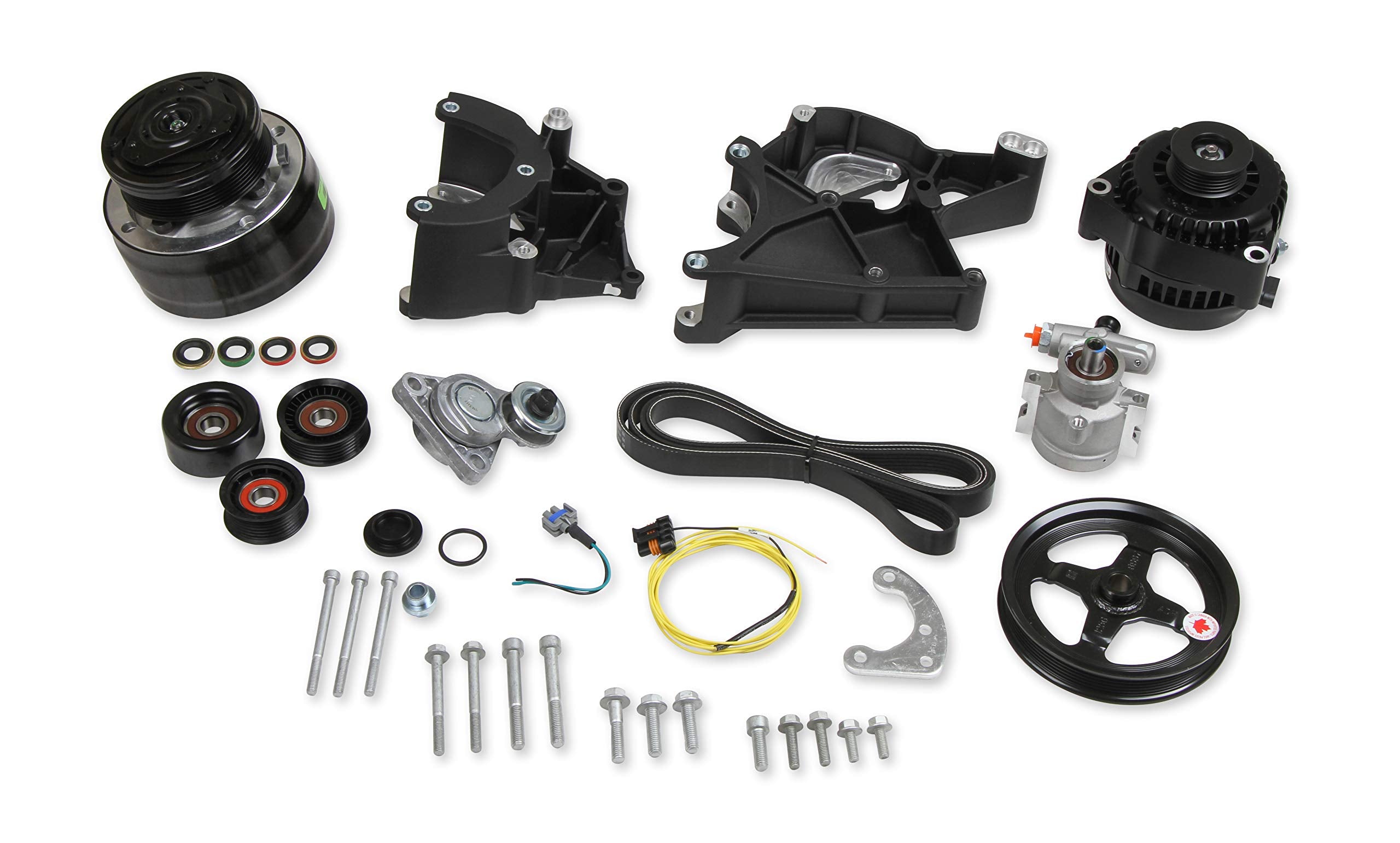 20-136BK Holley LS/LT Complete Accessory Drive Kit- Black Finish
