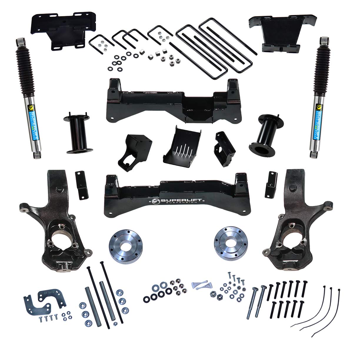 Superlift RealTruck Lift Kit Shock Box for Chevy Silverado/GMC Sierra | Rear Bilstein 5100 Series Shocks | 84061 | Fits 2007-2018 Chevrolet Silverado / GMC Sierra with 8" Lift