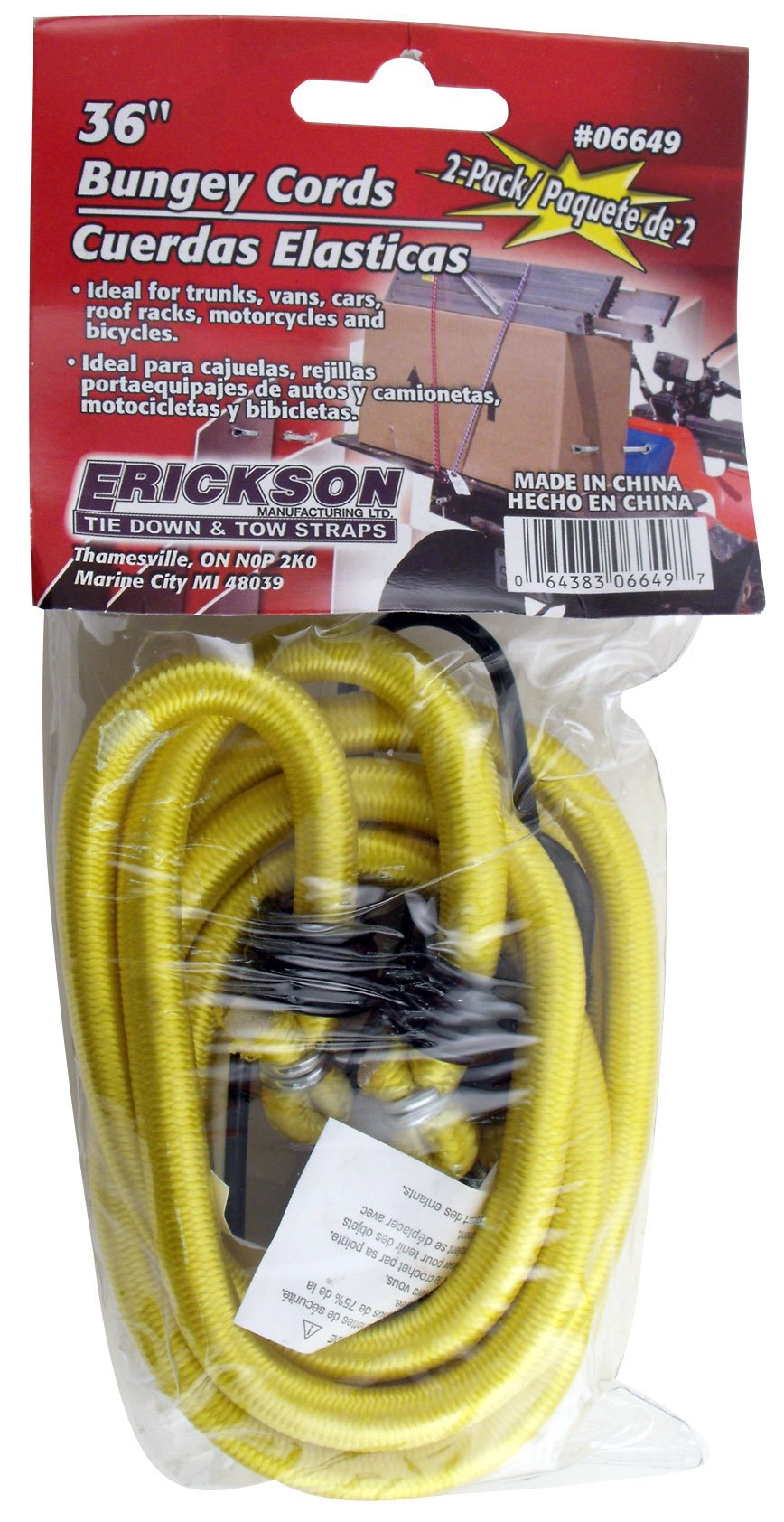 36" Erickson Bungey Strap, (Pack of 2)