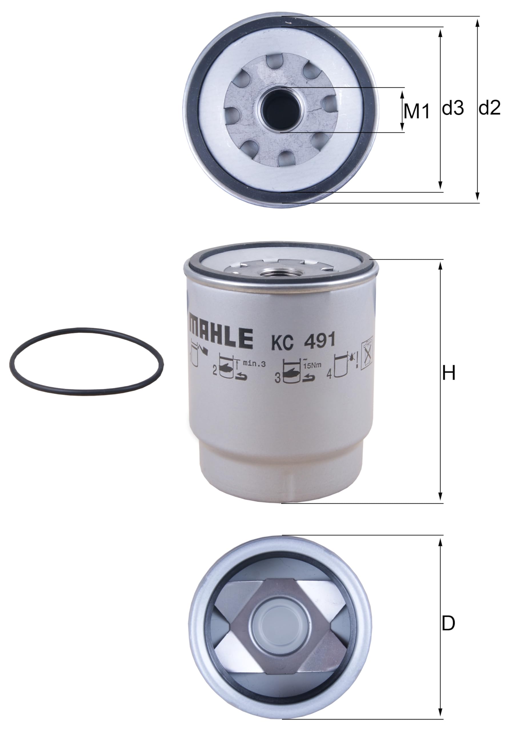 Fuel Filter Mahle - KC491D
