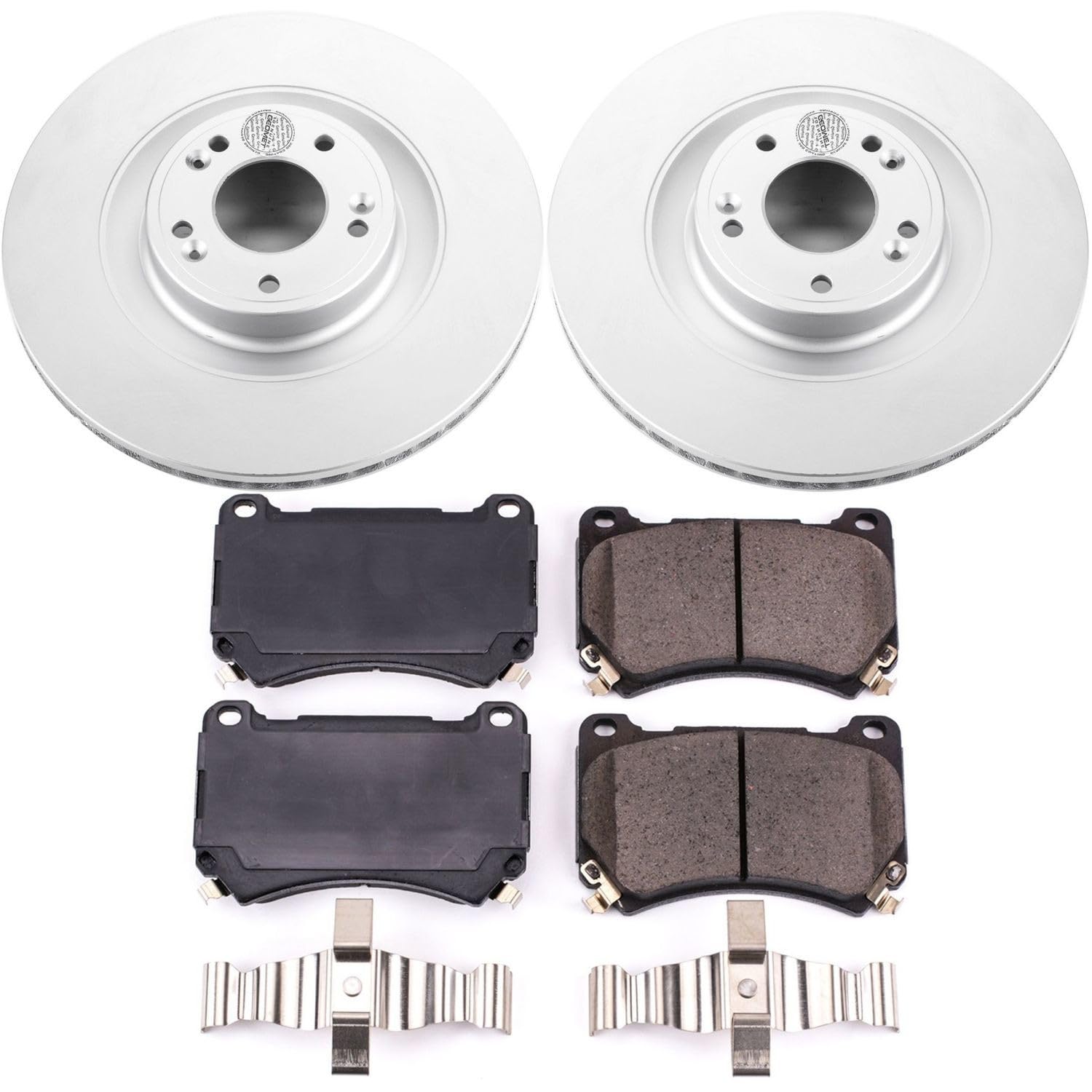 Power Stop Z17 Evolution Geomet Coated Brake Kit For Hyundai Genesis 2012-2014, Hyundai Equus 2011 [Model Specific]