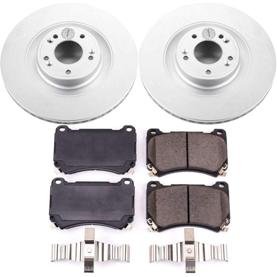Power Stop Z17 Evolution Geomet Coated Brake Kit For Hyundai Genesis 2012-2014, Hyundai Equus 2011 [Model Specific]