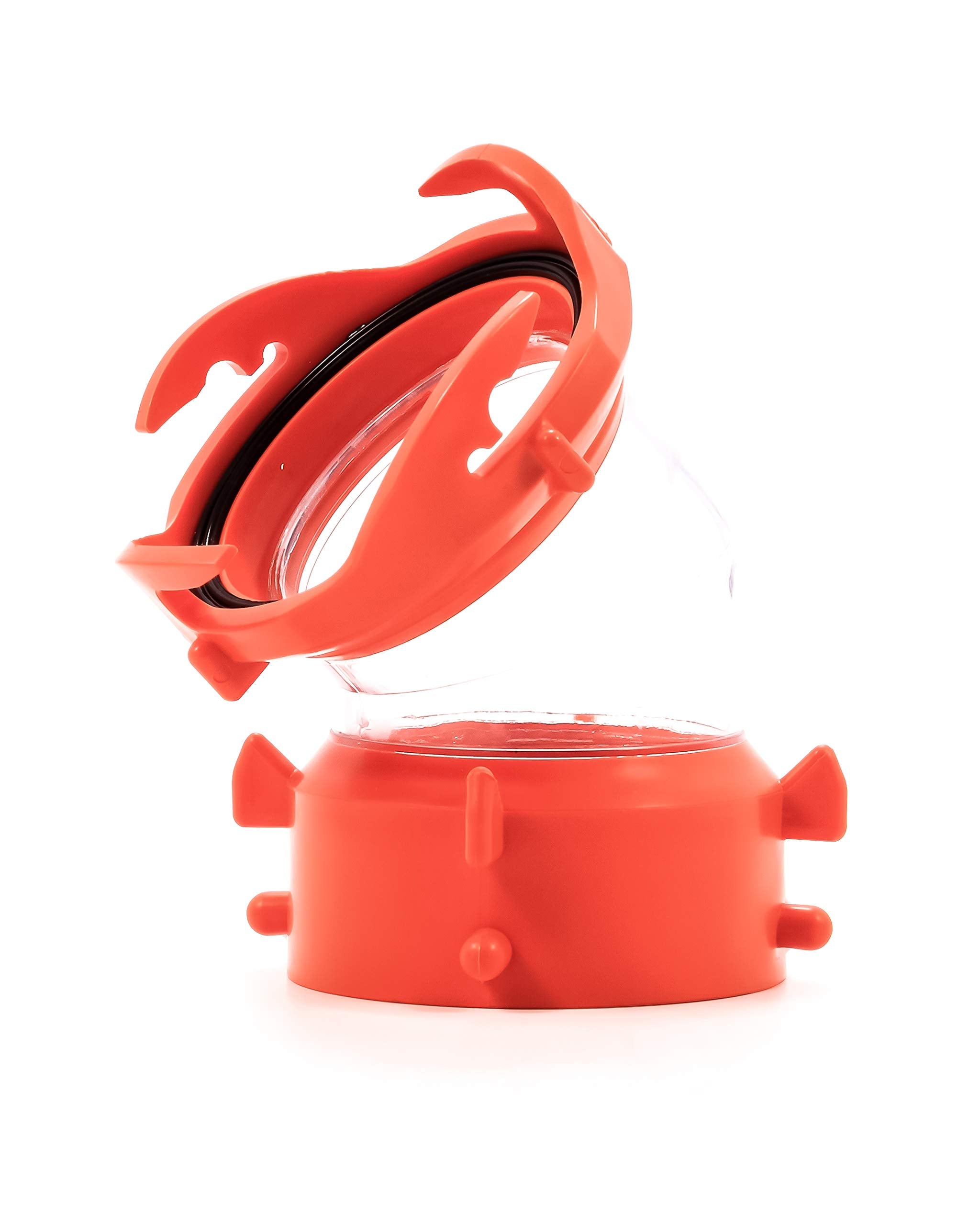 Camco 45-Degree RhinoFLEX Clear RV/Camper Sewer Hose Swivel Fitting - Features a Swivel Lug Fitting & a 4-Prong Bayonet Fitting - Made of Heavy-Duty Resin (39847)