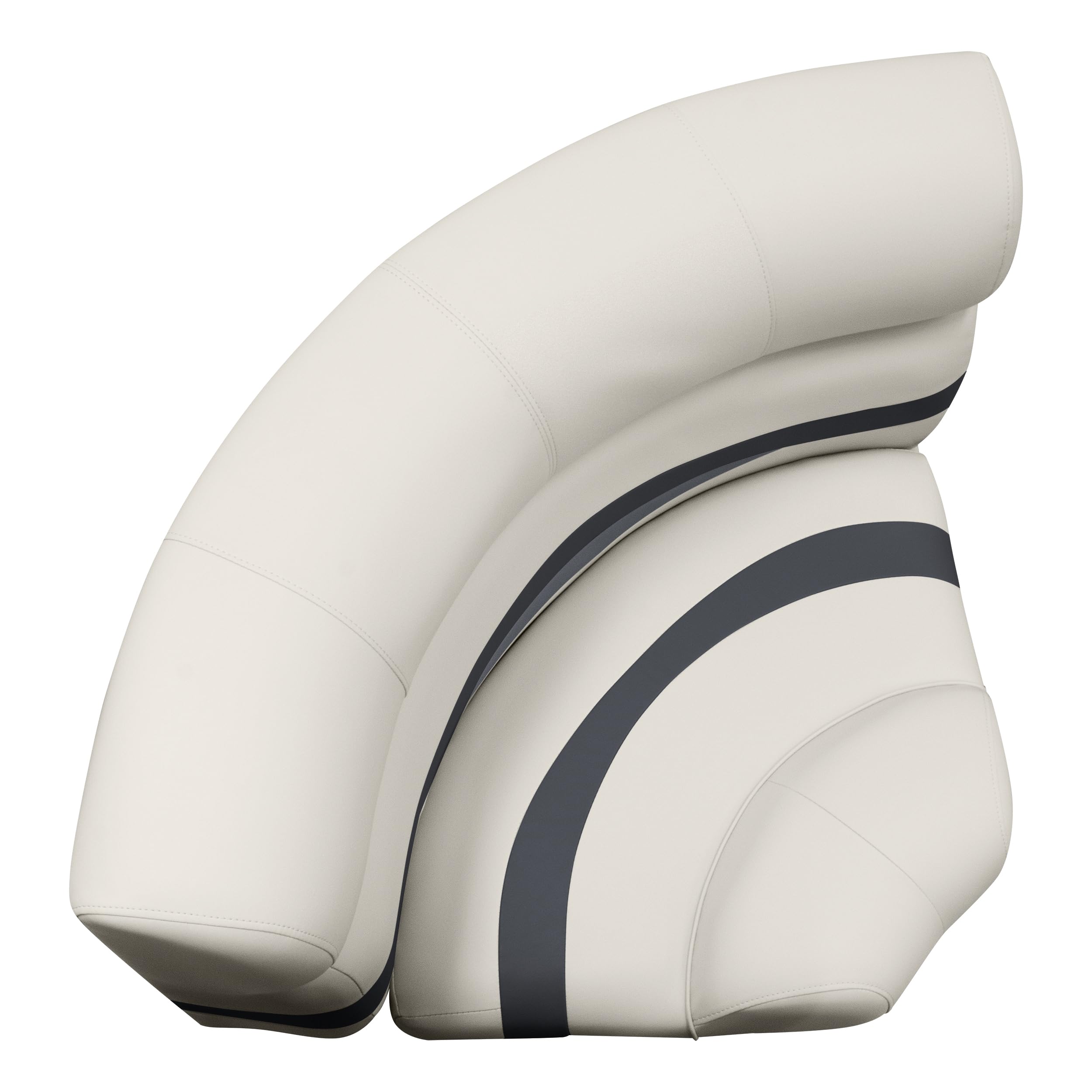 Wise Premier Series BM11002-986 Pontoon 32" Bow Radius Corner Seat Cushion Set, Platinum/Spectra Navy/Cobalt