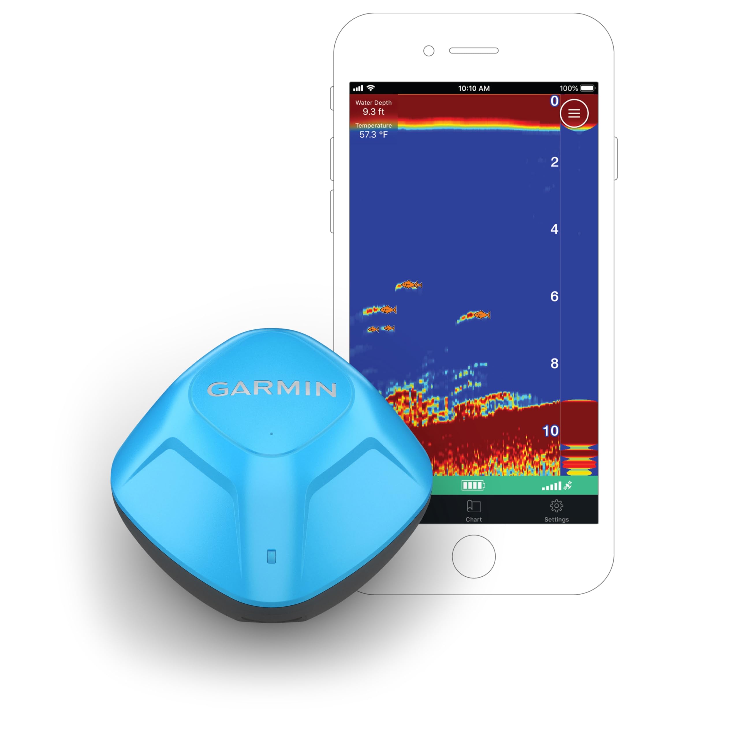 Garmin Cast, Striker Castable Sonar with GPS, Pair with Mobile Device and Cast from Anywhere, Reel in to Locate and Display Fish on Smartphone or Tablet (010-02246-02)