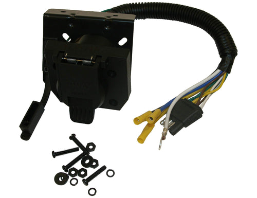 7-Way Buyers Products Dual-Plug Trailer Connector with 10 Inch Prewired Harness