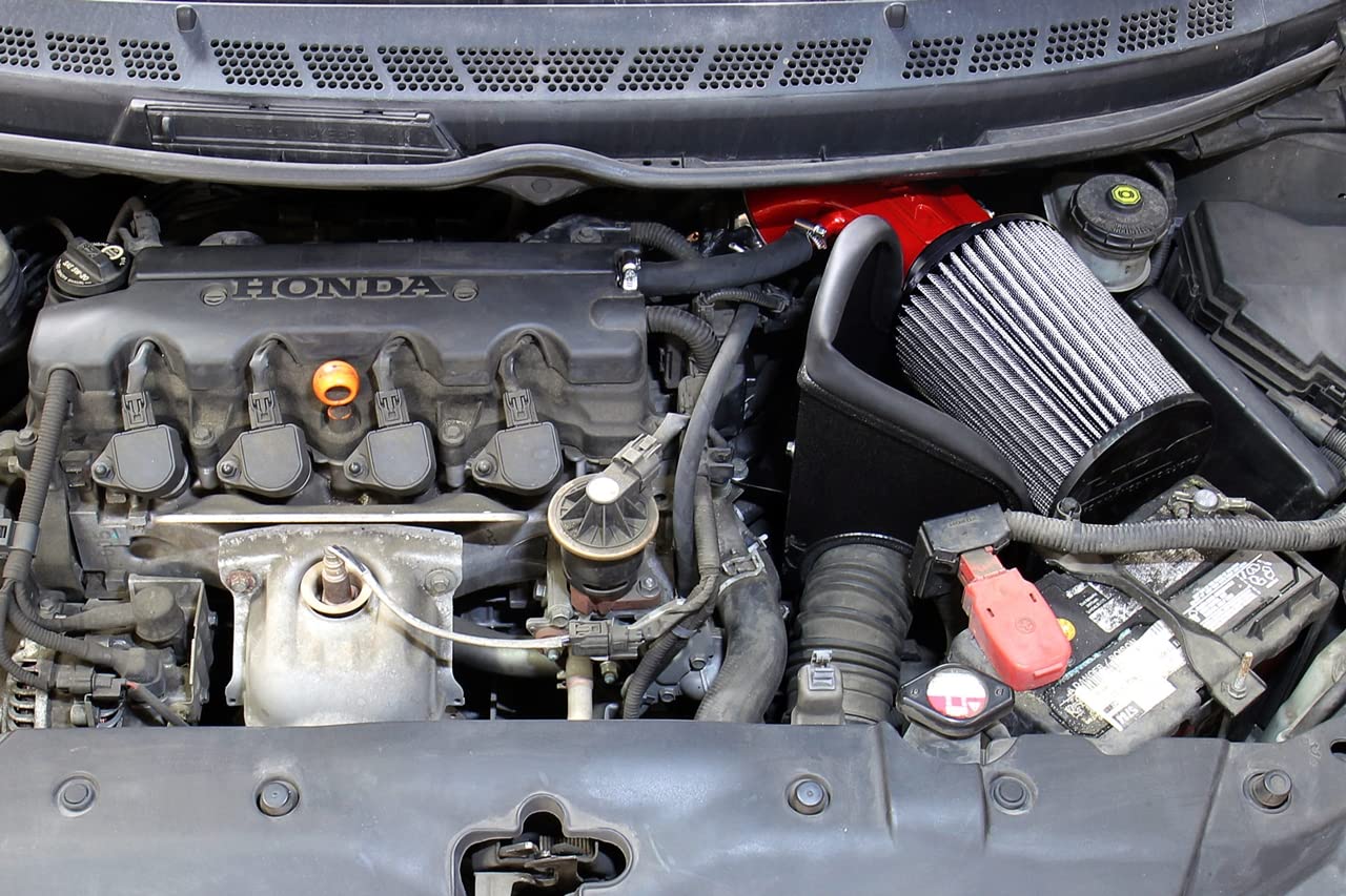 827-694P HPS Performance Polish Shortram Air Intake Kit with Heat Shield Cool Ram, 1 Pack