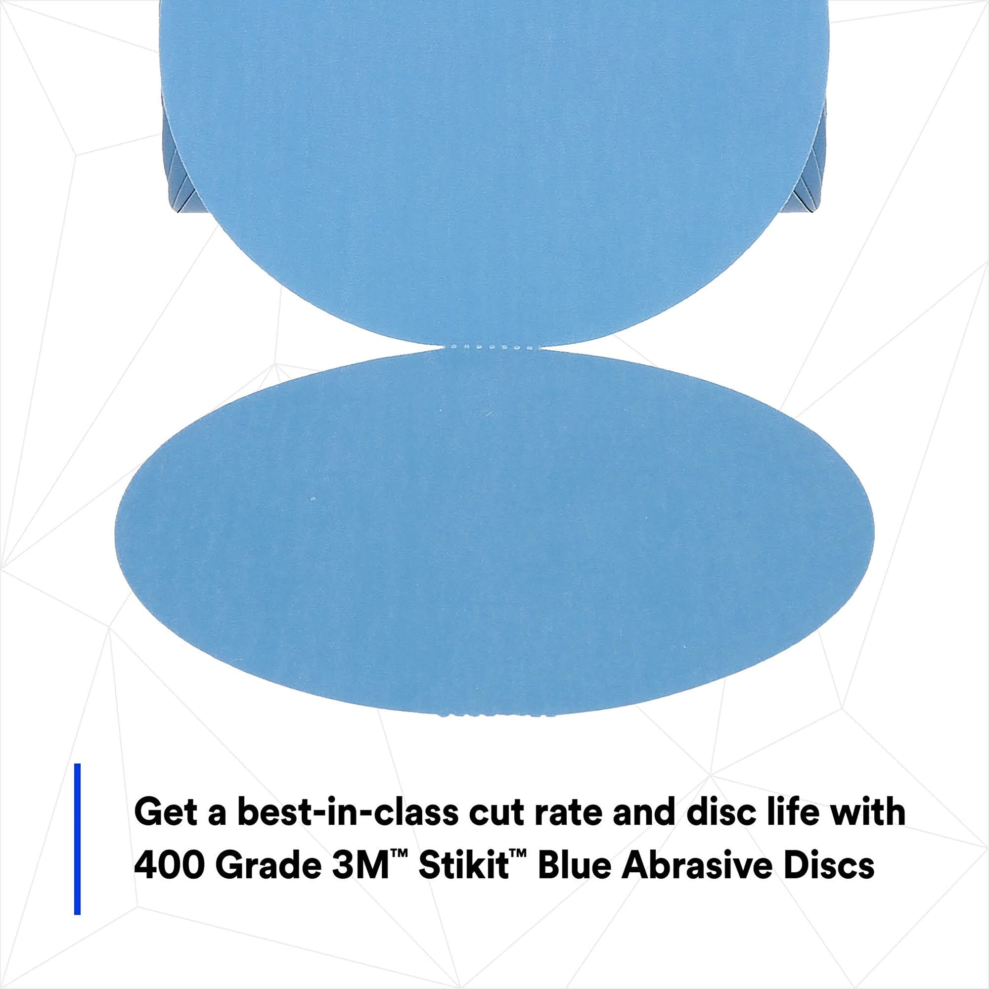 3M Blue Stikit Abrasive Disc Roll, 36211, No Hole, 6 in, 400+ Grade, Pack of 100, Automotive Sanding Discs for Coating Removal, Body Repair, Auto Sanding, Primer Sanding