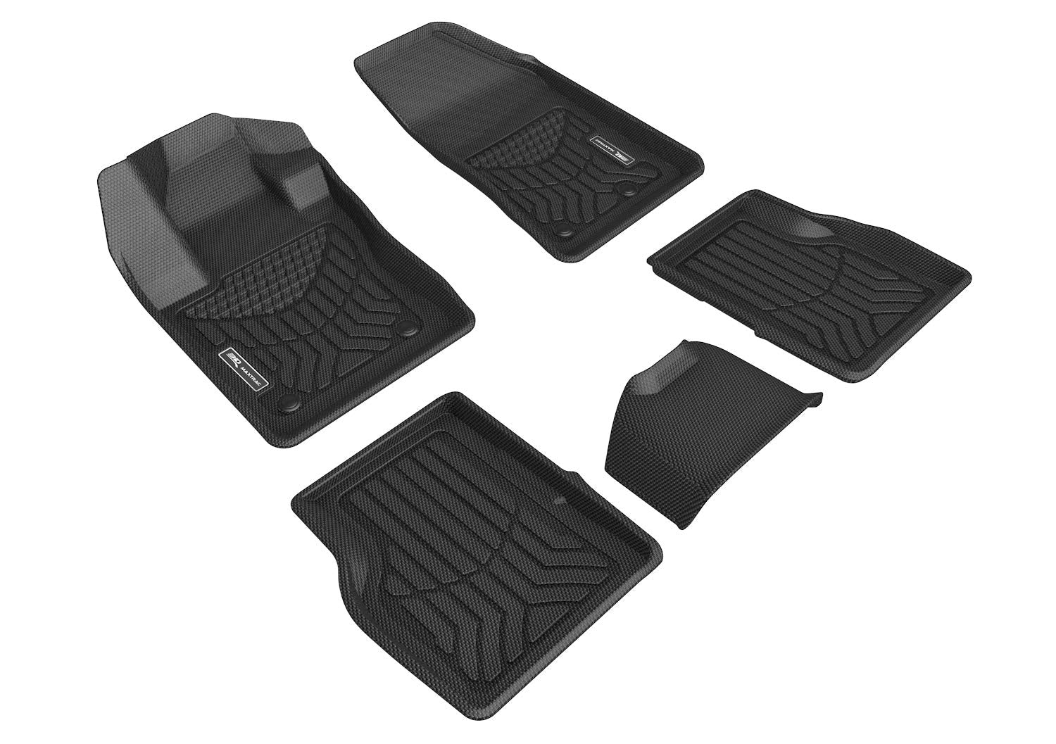 MAXpider 3D Custom Fit Maxtrac Floor Mat (Black) Compatible with Jeep Compass 2017-2025 - Full Set