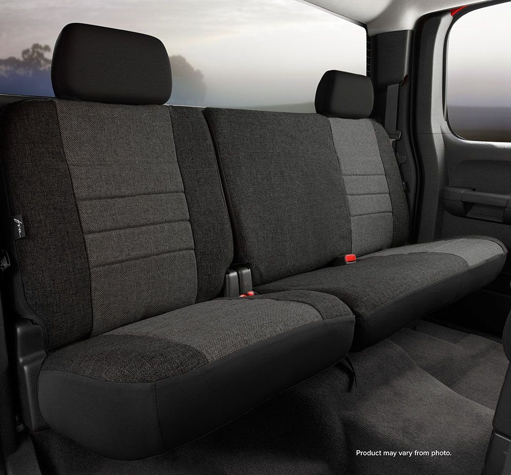 CHARC Fia OE32-61 Custom Fit Rear Seat Cover Split Seat 60/40 - Tweed, (Charcoal)