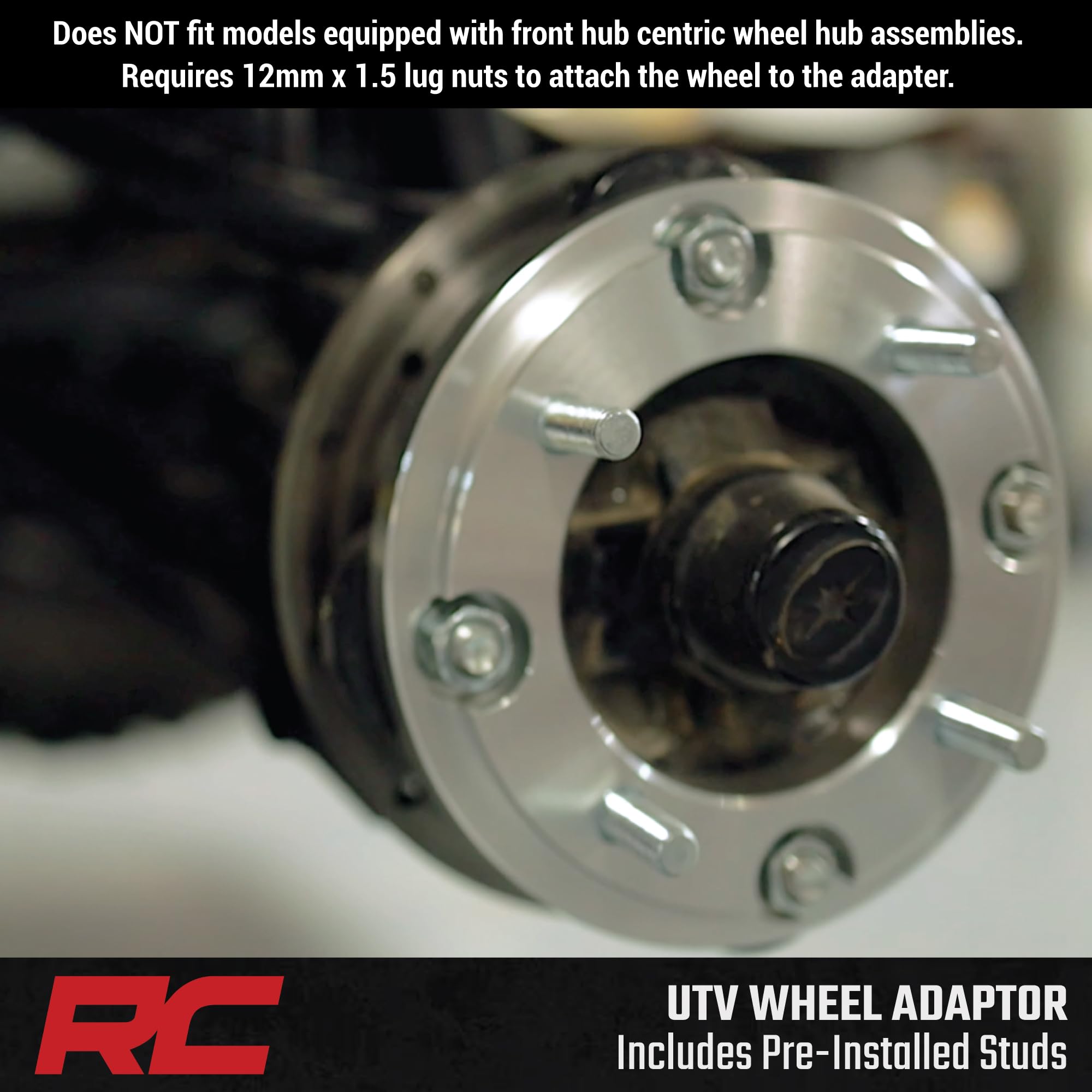 4x156mm Rough Country to 4x136/137mm Wheel Adapters for Polaris UTV's -10097