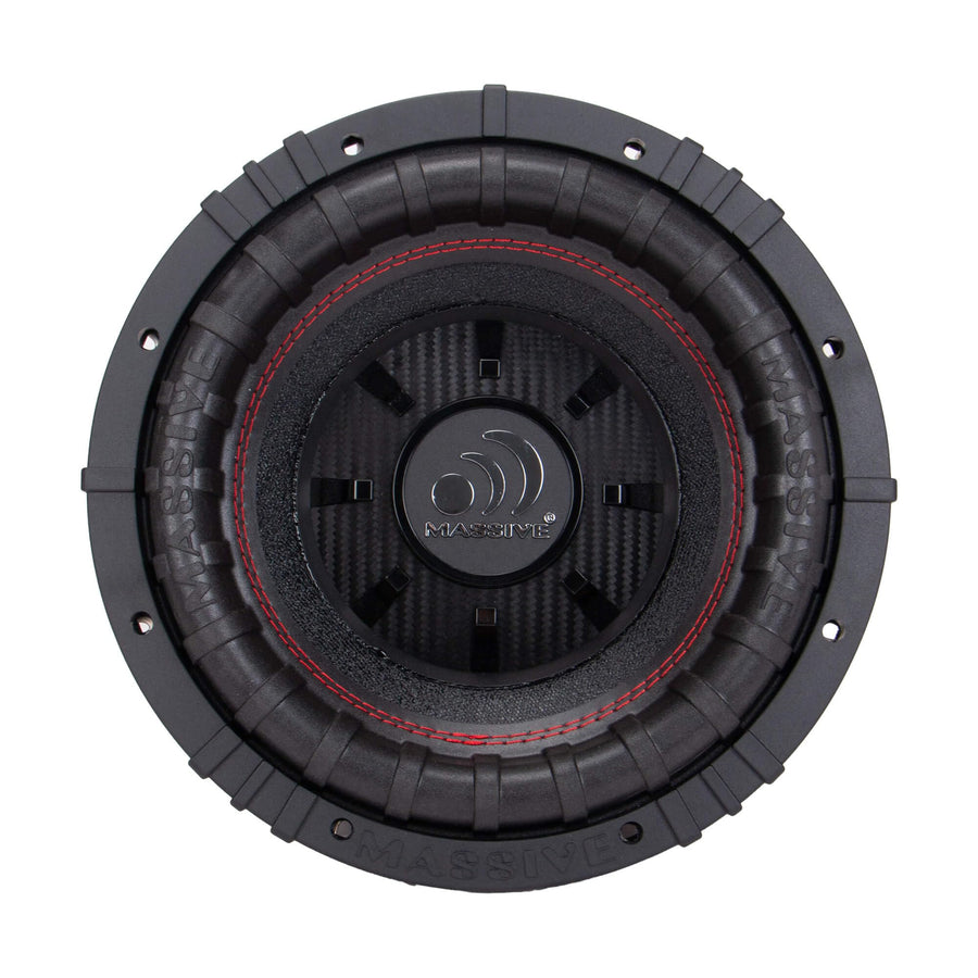 GTR102 Massive Audio 10" 1000 Watts RMS / 1500w MAX Dual 2 Ohm Subwoofer with Grill