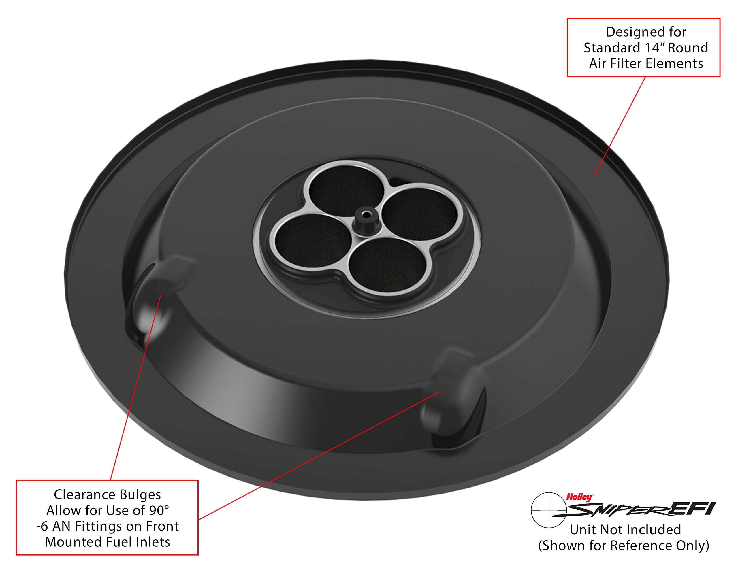 Air Cleaner Drop Base Sniper EFI 120-511 - Black