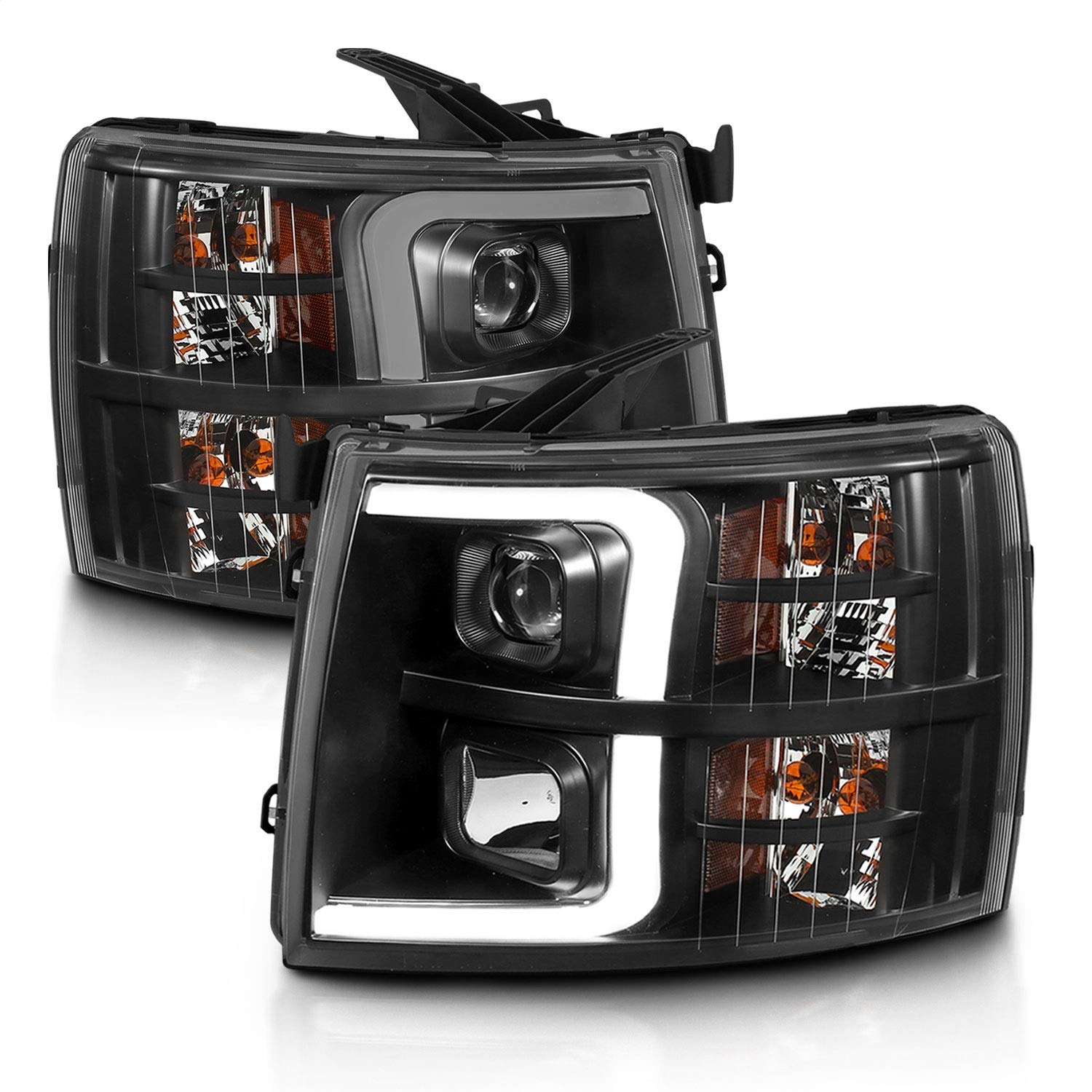 111480 ANZO USA Projector Headlamps Fits Chevrolet Silverado 1500