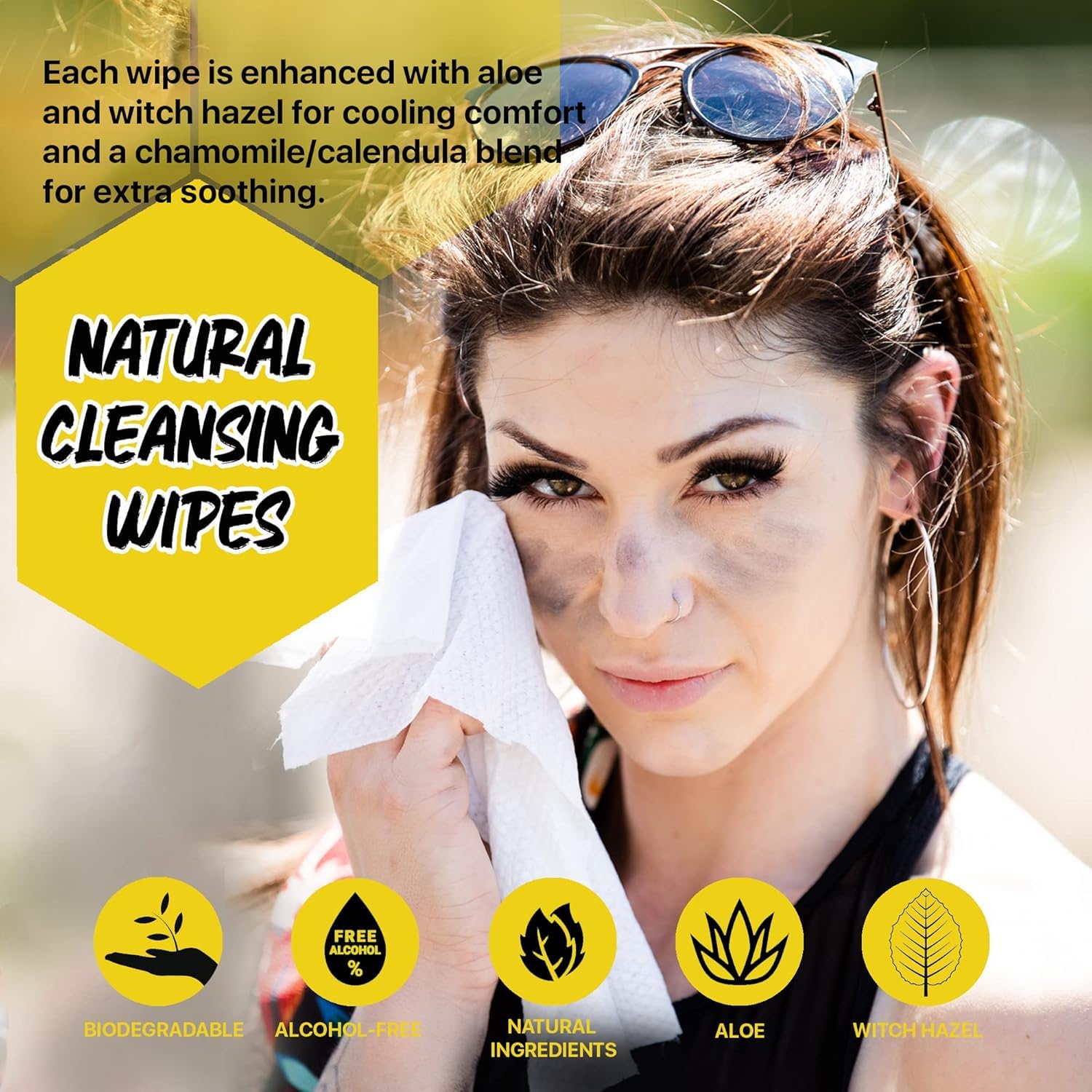 Klean Freak Body Wipes - Wipe Away Sweat and Odor for Face and Body, No Water, Large Textured, Travel, Gym, Camping and More, 120 Cnt Jug (Citrus)