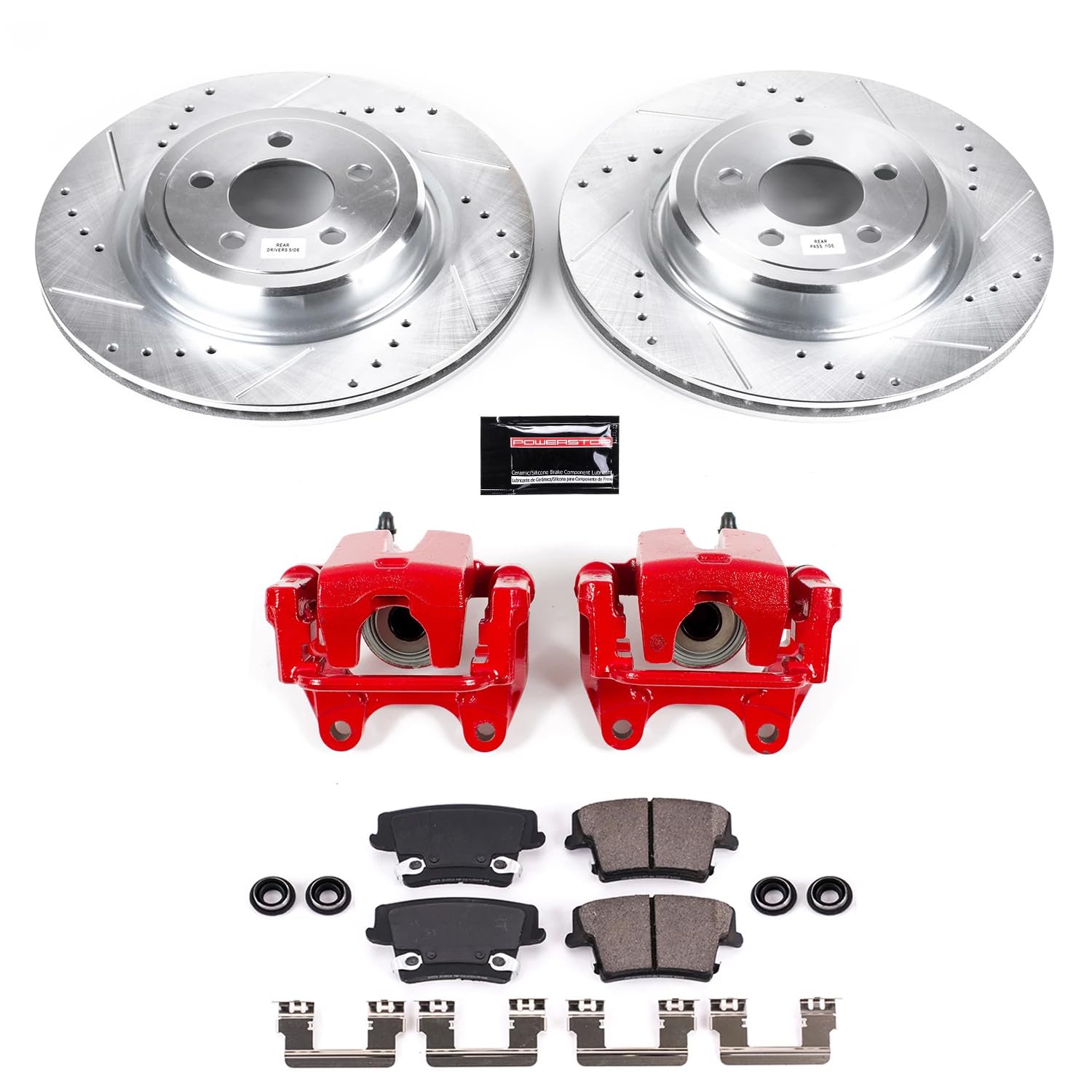 Power Stop Z36 KC5573-36 Brake Kit Front & Rear with Calipers For Ford F-350 Super Duty 2010 [Model Specific]
