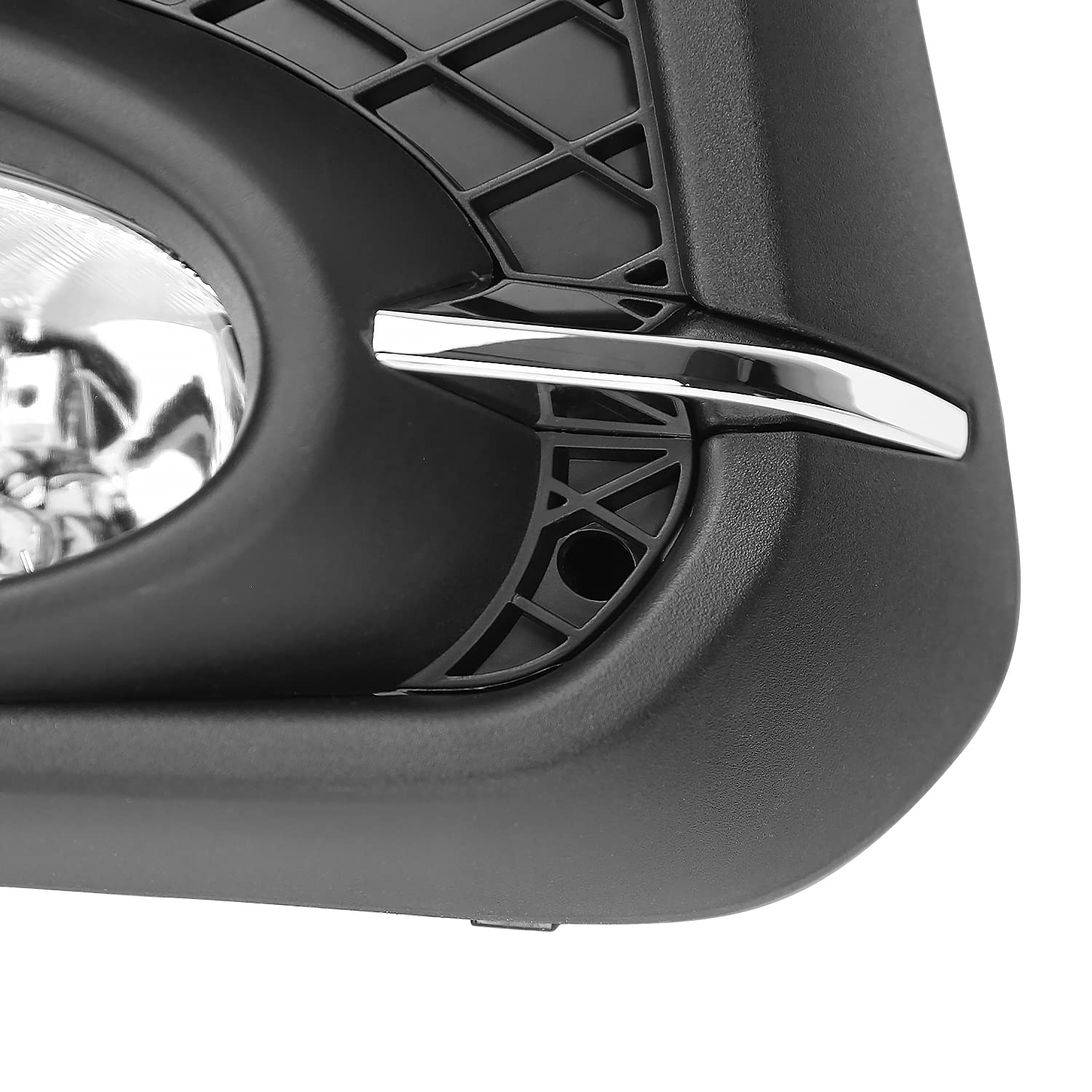 Fog Lights Spec-D Tuning Chrome Compatible with 2014-2015 Honda Civic 2 Door, L+R Pair Assembly