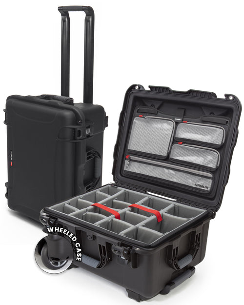 Pro Photo Kit NANUK 950 – Waterproof Travel Camera Hard Case with Padded Dividers and Wheels, 22.8” x 18.3” x 11.7”, Dustproof and Impact-Resistant, Ideal for Heavy Loads – Black