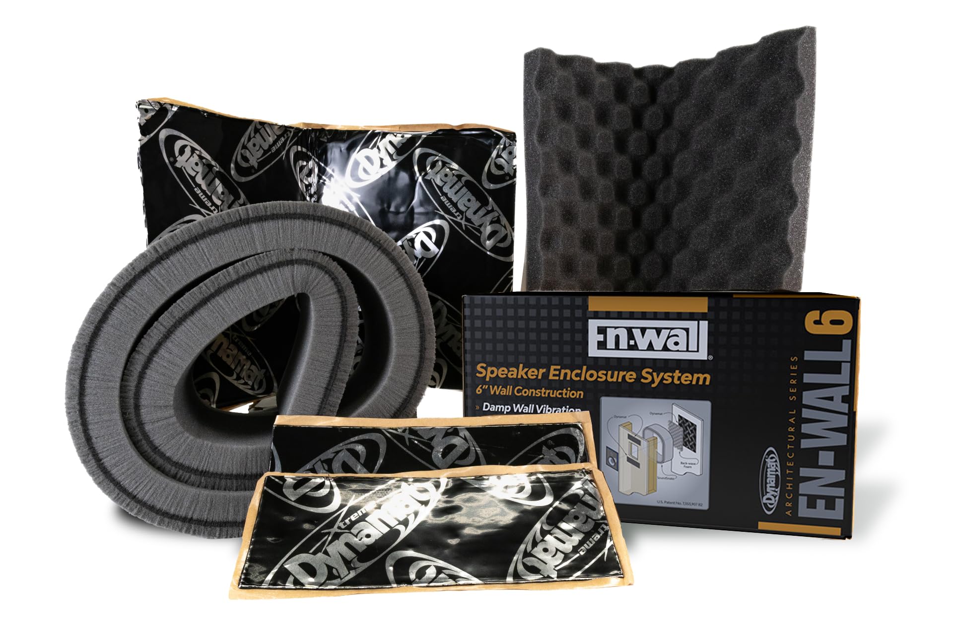 Dynamat En-Wall Speaker System Enclosure – Reduces Vibration & Projects Clearer Sound into Your Room – Easy Install – for 6 Inch Walls – Made in USA