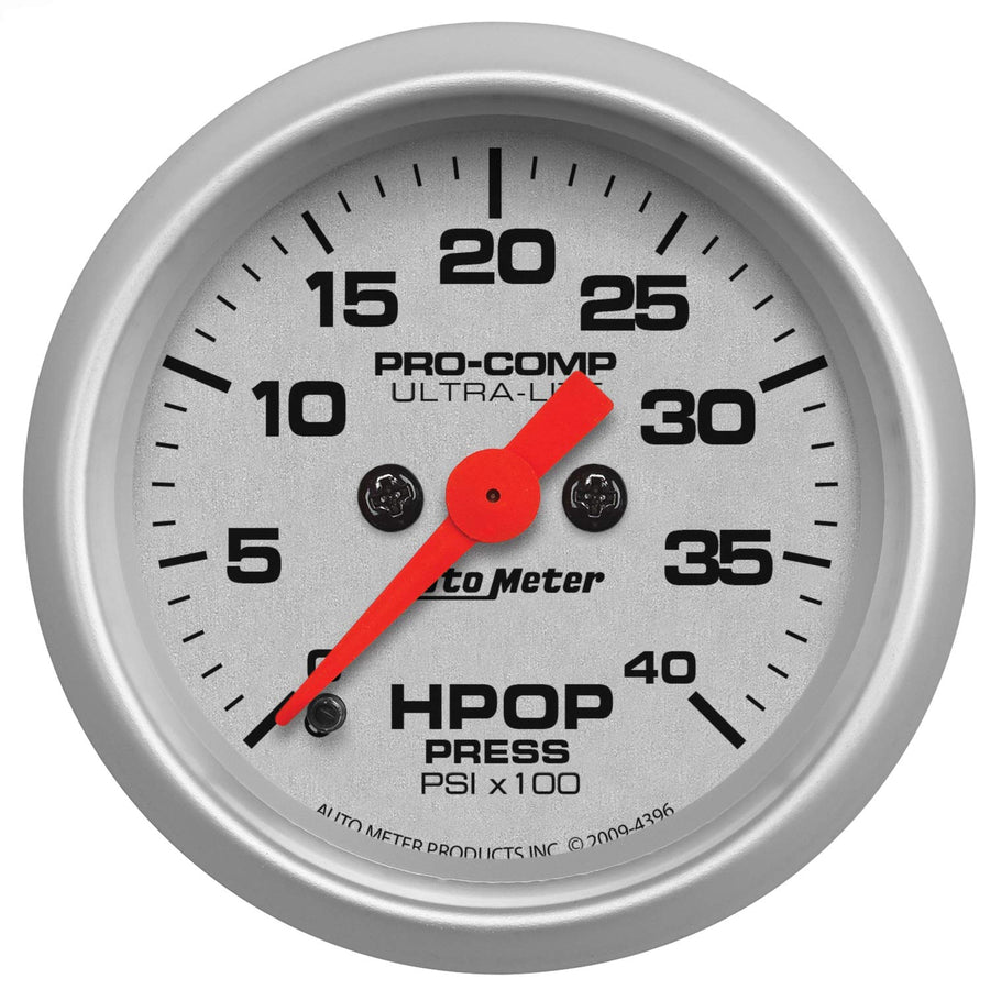 Ultra-Lite Auto Meter High Pressure Oil Pump Gauge 4396