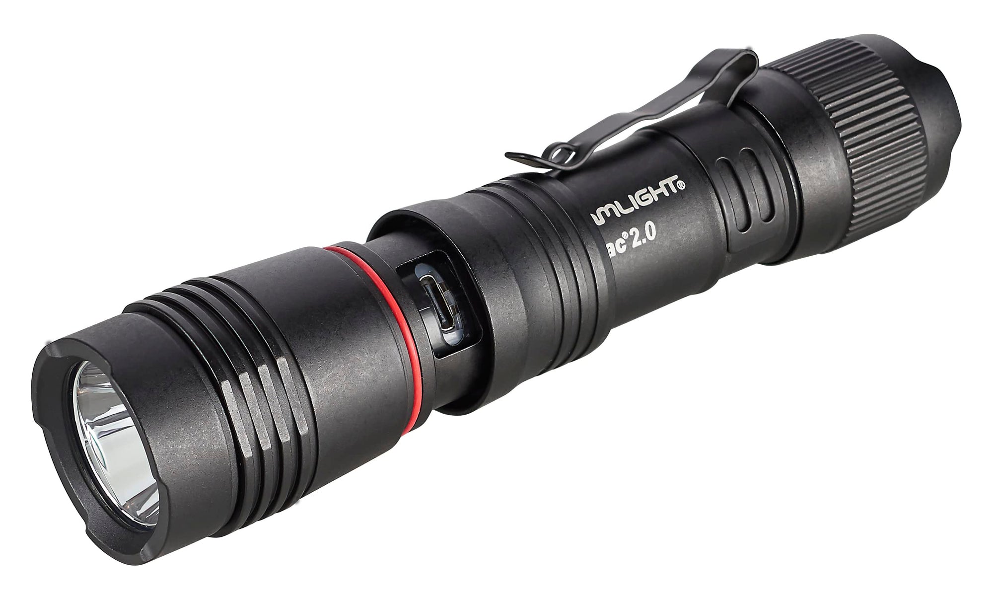 ProTac 2.0 Streamlight 2000-Lumen 17300-Candela Rechargeable Tactical LED Flashlight with USB C Cable, and Holster, Box, Black