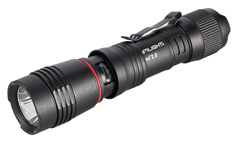 ProTac 2.0 Streamlight 2000-Lumen 17300-Candela Rechargeable Tactical LED Flashlight with USB C Cable, and Holster, Box, Black