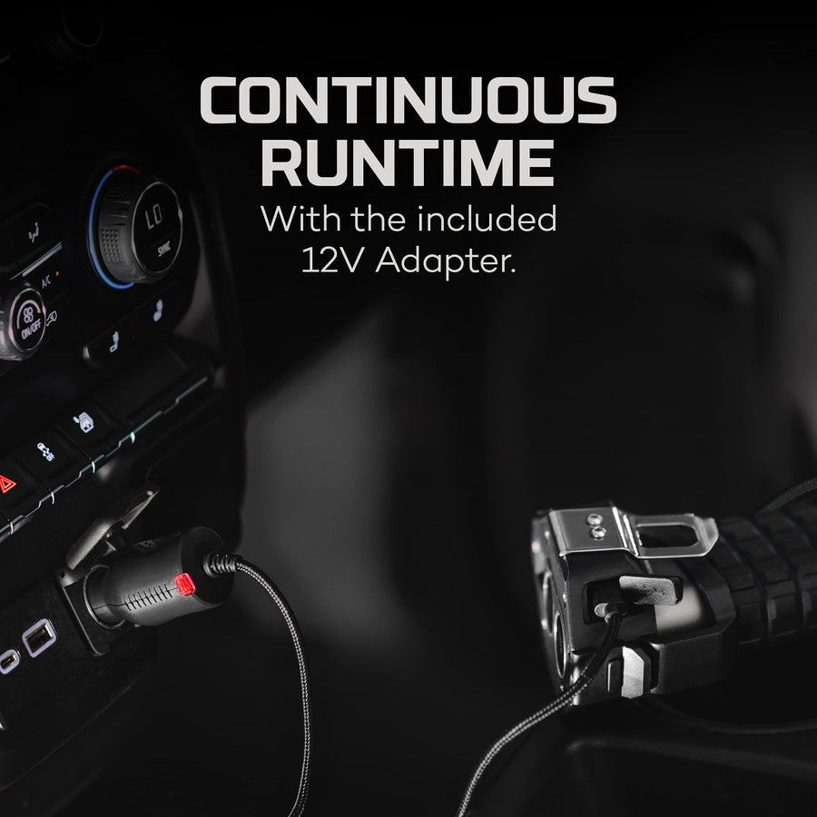 LUXTREME SL75 NEBO Spotlight | 362,500 cd, 780 Lumens, 3/4 Mile Beam, 30 Hour Run Time or Nonstop Use With 12V Adapter, Rechargeable LED Flashlight, Water Resistant, Includes Charge Cable