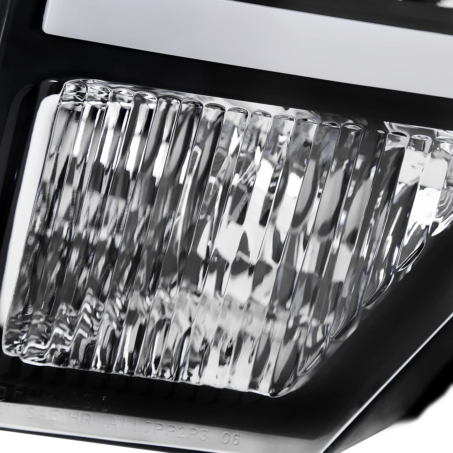 Black SPEC-D TUNING Headlights w/LED Tube Compatible with 2009-2014 Ford F150 F-150, Left + Right Pair Headlamps Assembly