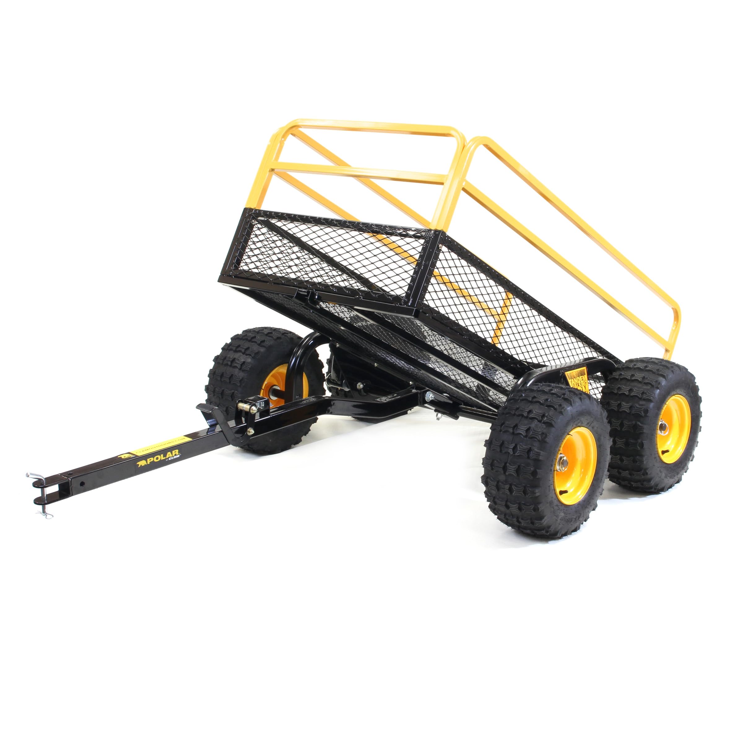 Polar Trailer TA HDM 1400 – Heavy-Duty Utility Trailer with Tandem Walking Arm, 92" x 51" x 36", Military-Grade Steel Mesh, Rust-Resistant, 10-Minute Assembly