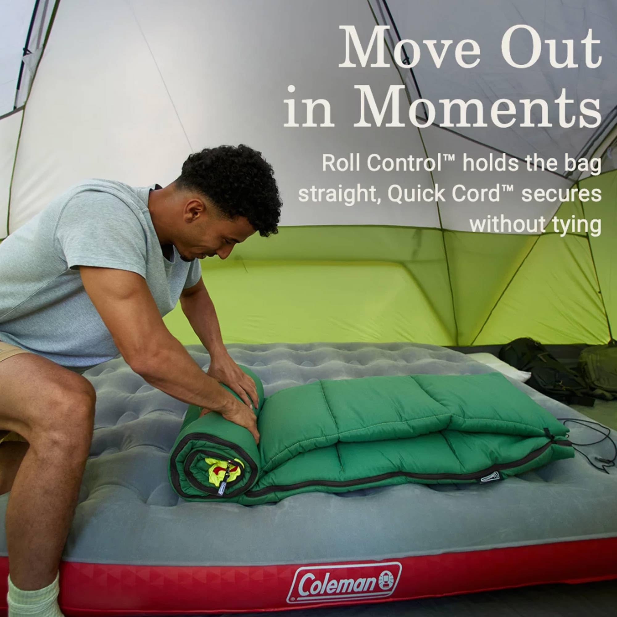 Arch Bay Coleman 30F Sleeping Bag Green C001