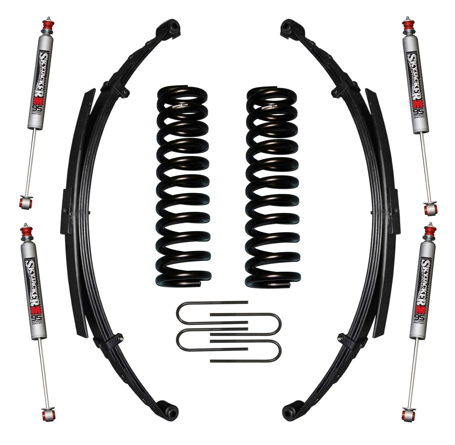 Suspension Lift Kit w/Shock Skyjacker 176BKS-M Incl. Front/Rear Springs 6 in. Lift w/Shock M95 Performance Shocks Rear U Bolt Kit