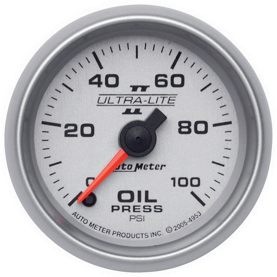 Auto Meter Ultra-Lite II 2-1/16" 0-100 PSI Full Sweep Electric Oil Pressure Gauge 4953