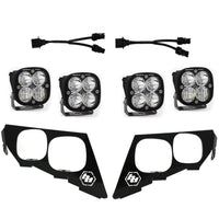 Baja Designs LED Headlight Kit Squadron Sport for Textron Wildcat XX UTV 2018-21 (Multi-Pattern; Clear)