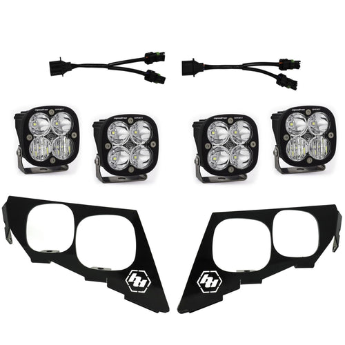 Baja Designs LED Headlight Kit Squadron Sport for Textron Wildcat XX UTV 2018-21 (Multi-Pattern; Clear)
