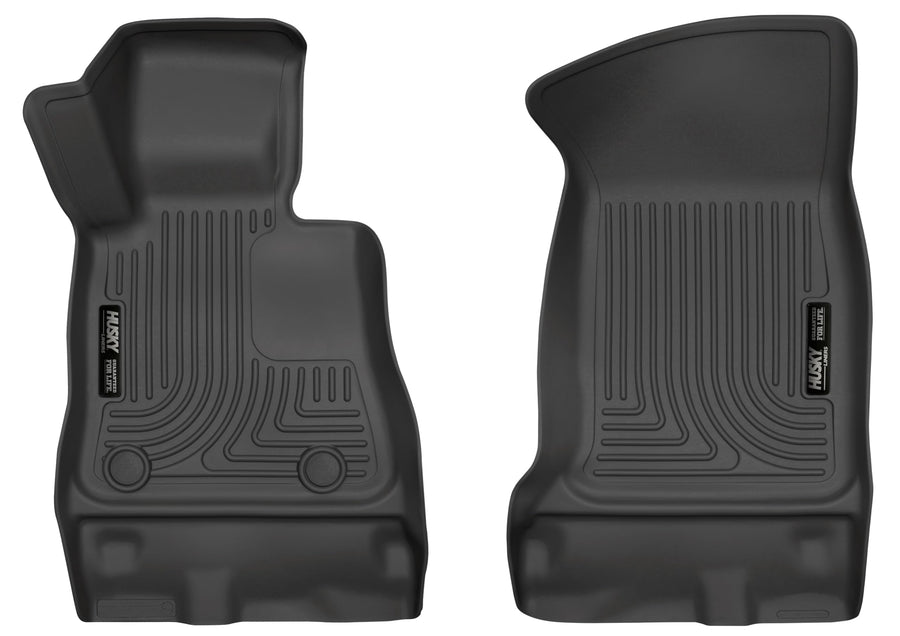Weatherbeater Husky Liners Floor Mats | Fits 2016-2024 Chevrolet Camaro (Convertible & Coupe) | Front Row, 1-pc Black - 17211