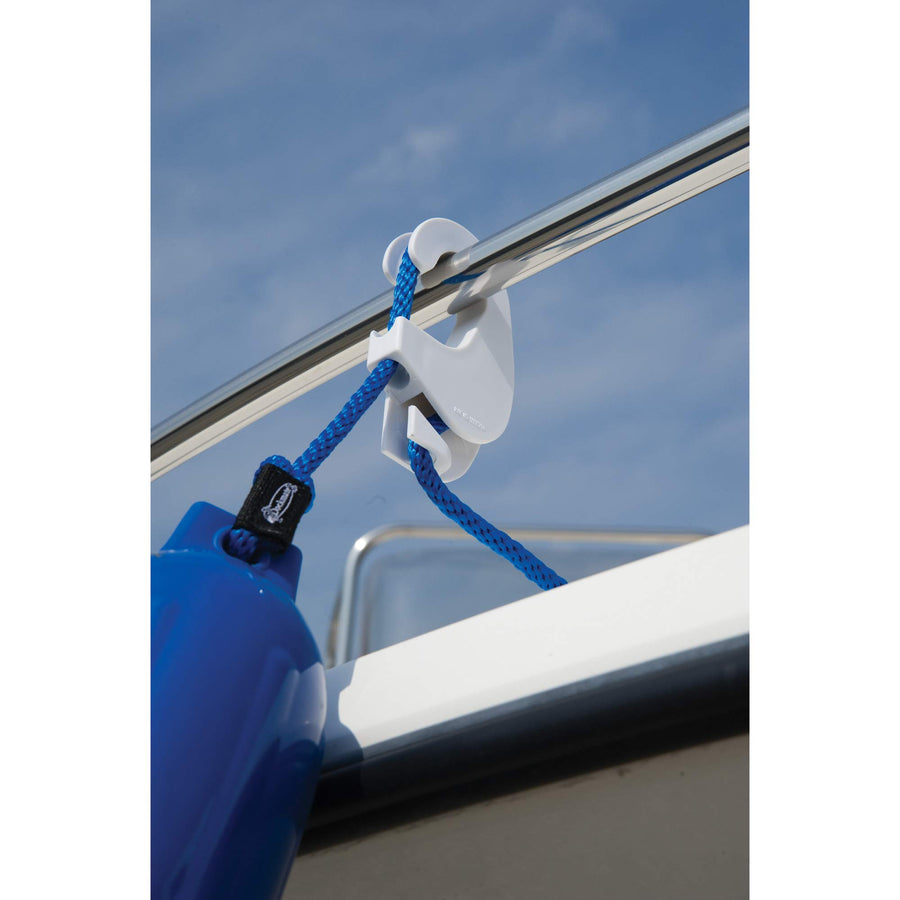 Boat Fender Hanger Taylor Made Products 1109 (Clip Rail Mount, Up to 1.25-Inch Rails) White
