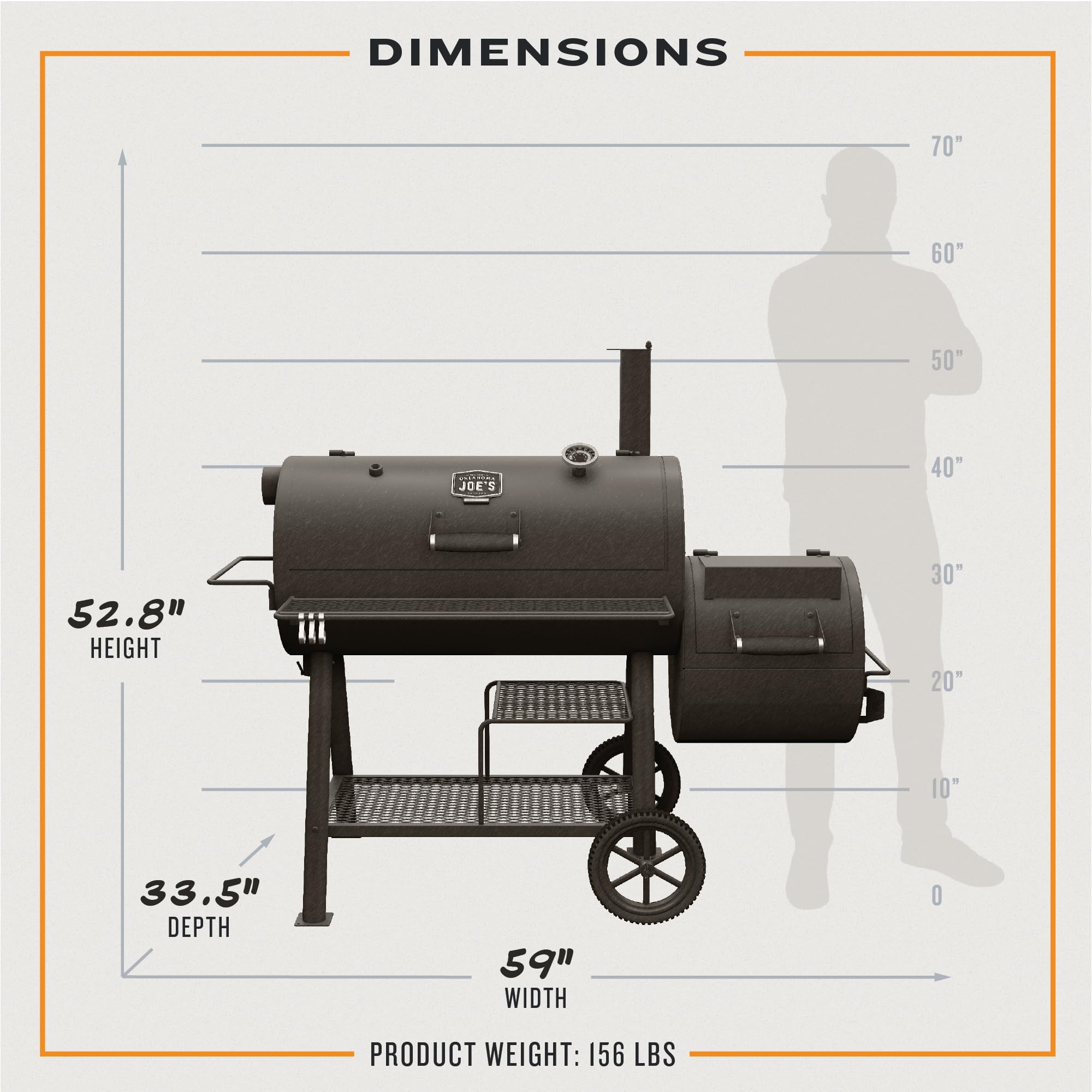 Oklahoma Joe's Reverse Flow Highland Offset Smoker and Grill - 24203003