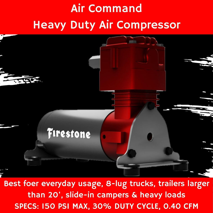 Firestone Air Command 2901 Heavy Duty Air Compressor System with Analog Gauge | Single Point Fill | One Push Pressure Adjustment | Instant Air Source
