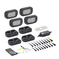 4 RGB Metra Rock Lghts W/Controller