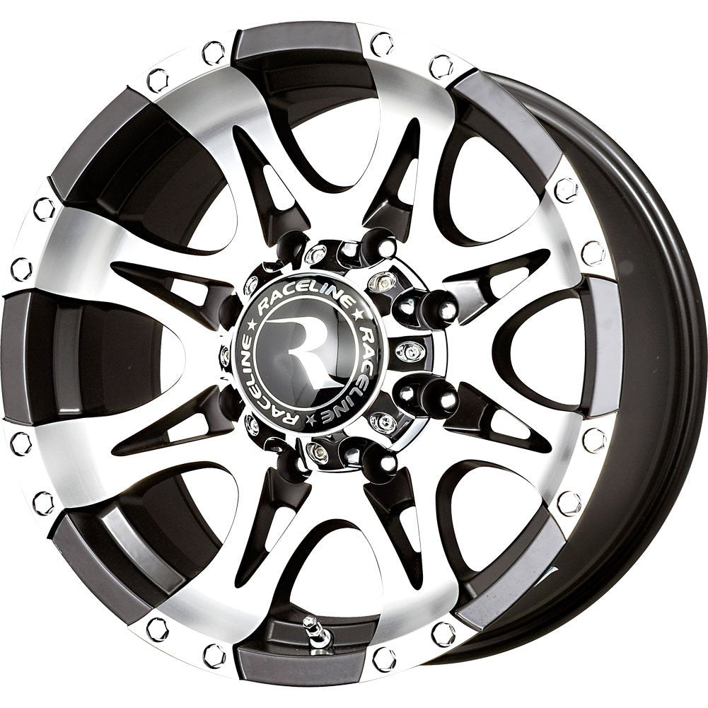 Black Raceline Wheel with Machined Face (17x9"/6x139.7mm)