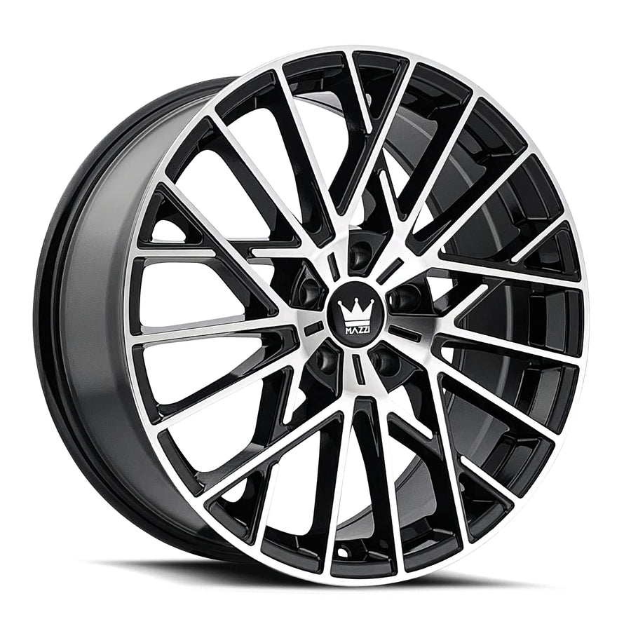 18x8 JINX, Bolt Pattern: 5x4.5/, Offset: 40, BLACK/MACHINED, set of 1
