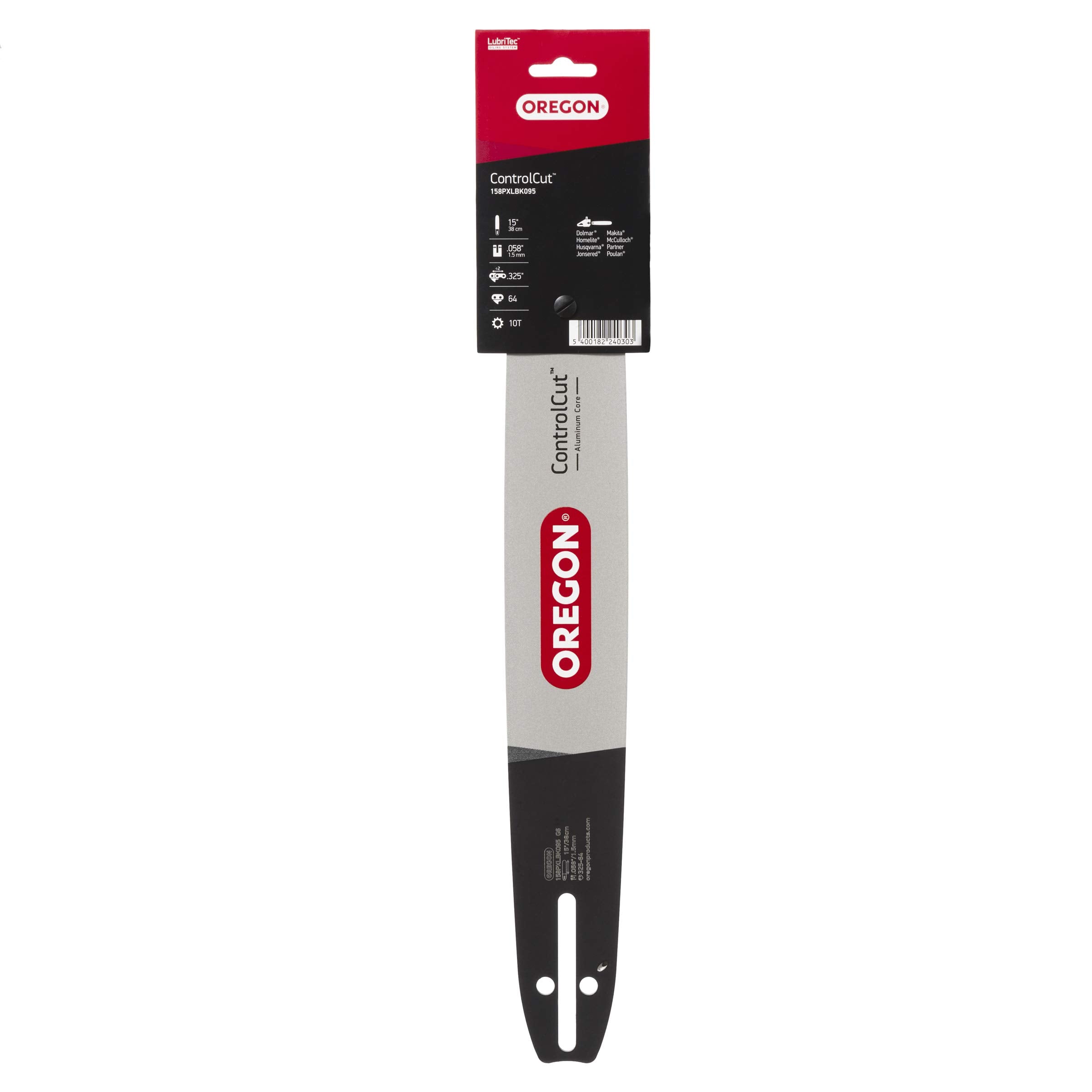 Oregon .058" Gauge 158PXLBK095 .325" Pitch 15" ControlCut Guide Bar