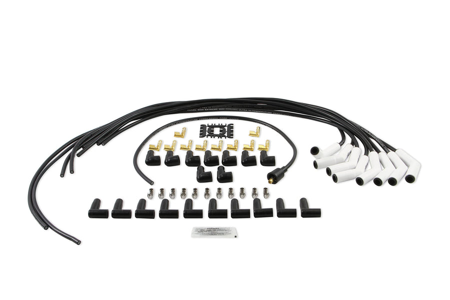 9002C ACCEL Extreme 9000 Spark Plug Wire Set - Universal - 135 Degree White Ceramic Boots