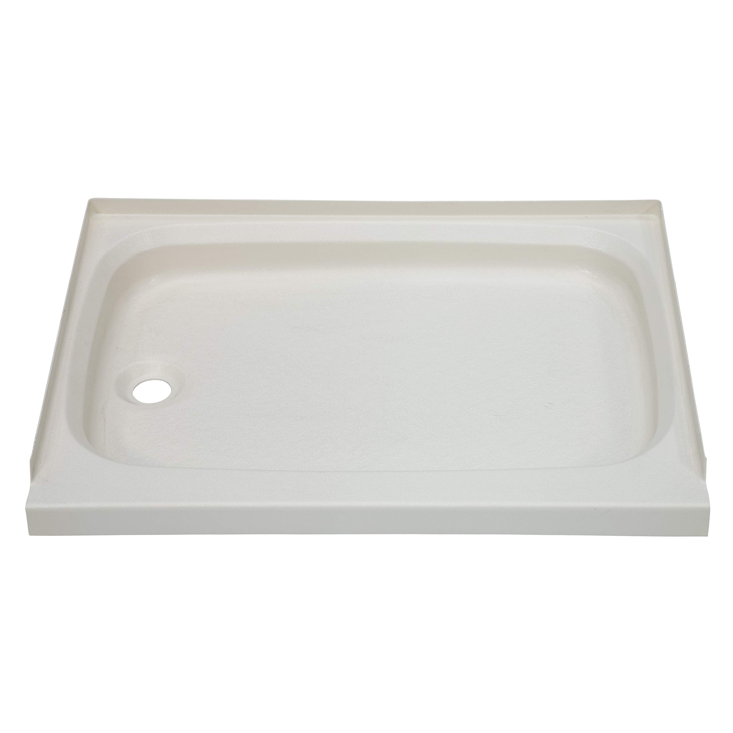 24" x 36" Lippert Replacement Parchment RV Shower Pan with Left Drain for Travel Trailers, 5th Wheels, and Motorhomes - 342922