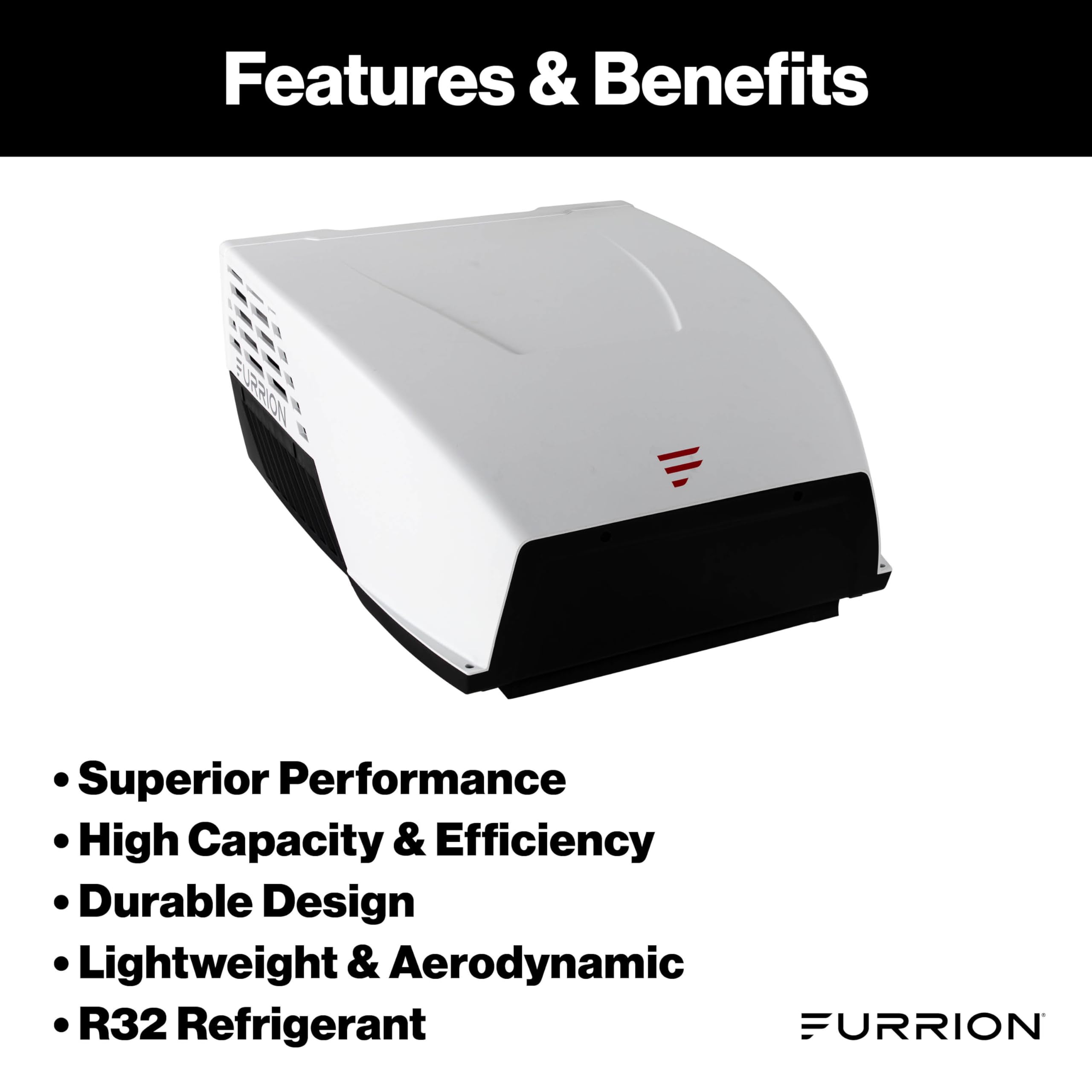 Furrion HE Chill RV Roof Air Conditioner (R32) - 15K BTU, White - FACR15HESA2-PS-AM