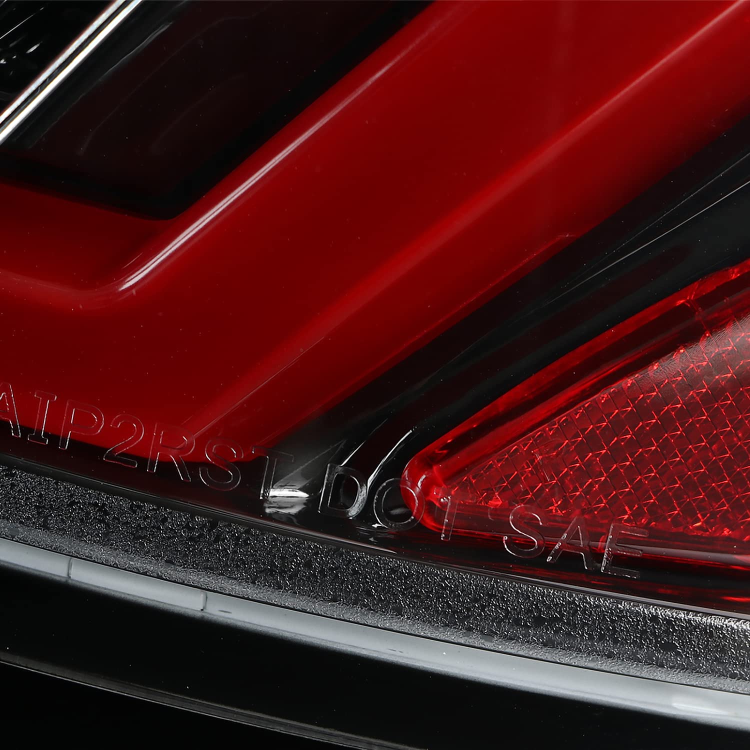 Jet Black Housing SPEC-D TUNING Red LED Bar Tail Lights Compatible with 2010-2012 Ford Fusion, Left + Right Pair Assembly