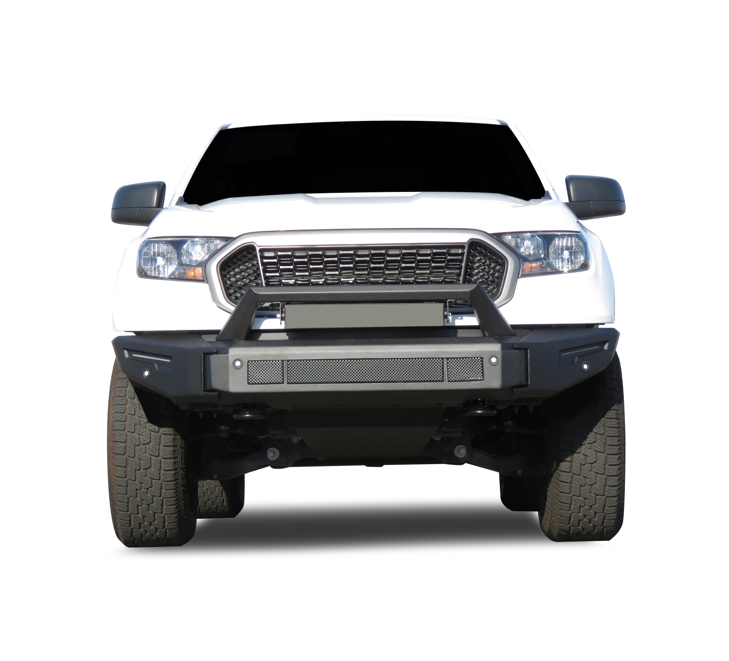 Armour II Heavy Duty Black Horse Modular Front Bumper Matte Black Compatible with 2019-2023 Ford Ranger-AFB-FR19