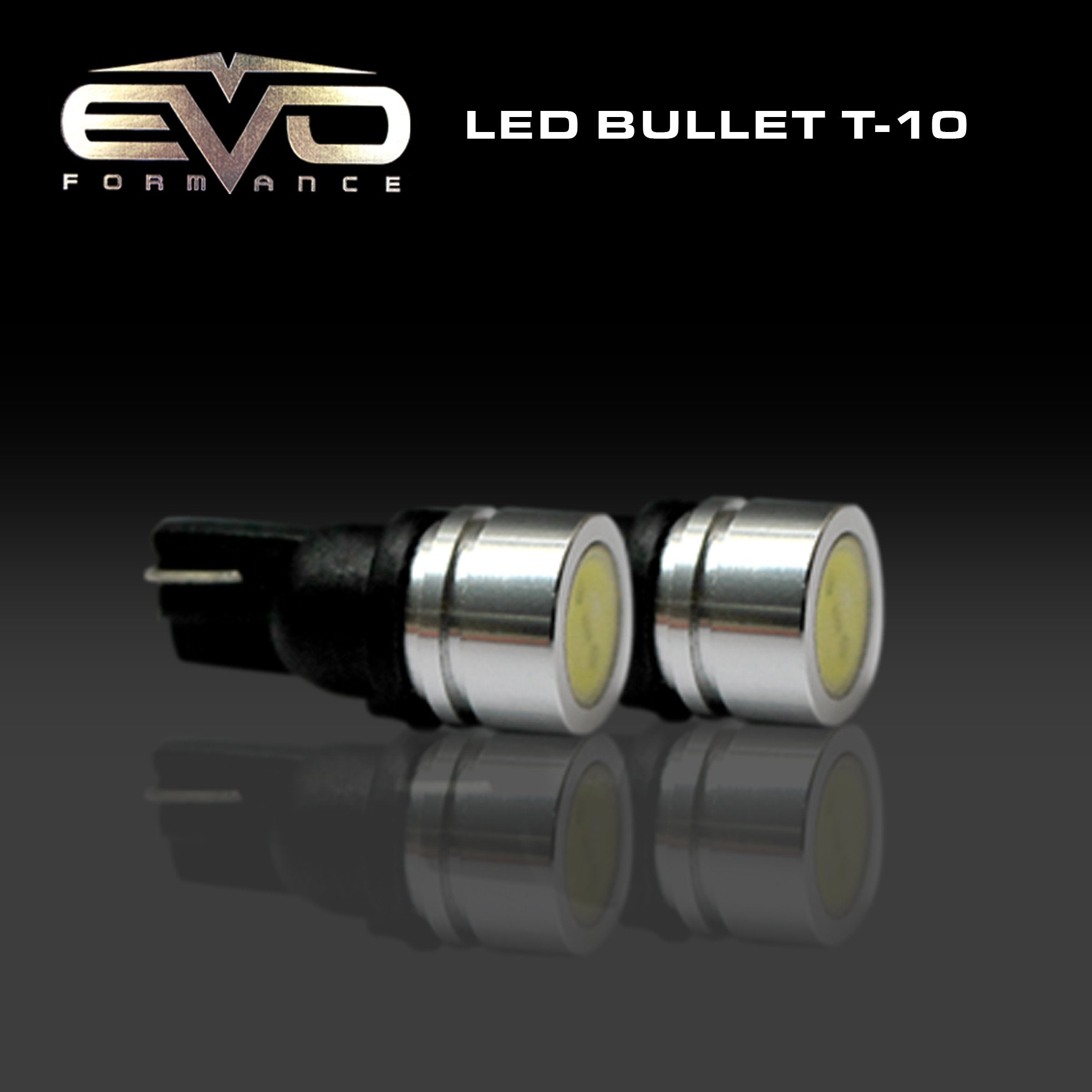 CIPA 93159 1 Watt Blue Powerful Bullet LED T-10 Replacement Bulb - Pack of 2