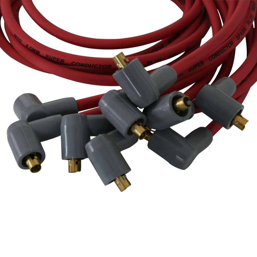 Super Conductor MSD 31609 Spark Plug Wire Set, Red, Socket Style Terminals